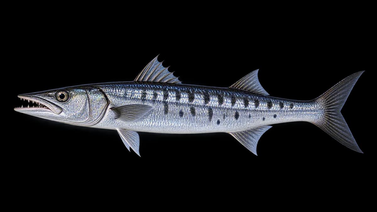 Illustration d'un barracuda (Sphyraena viridensis)