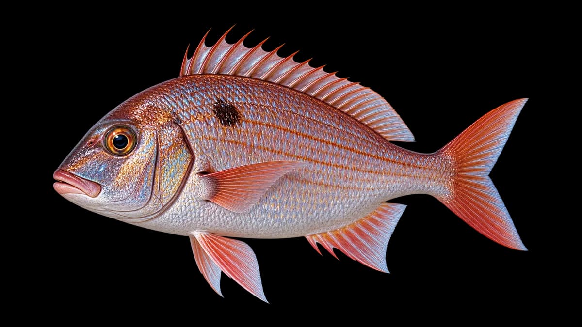 Illustration d'un pageot (Pagellus erythrinus)