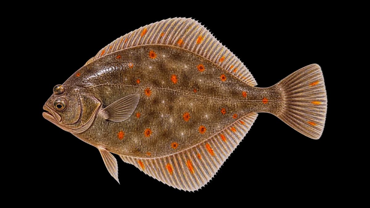 Illustration d'une plie (Pleuronectes platessa)
